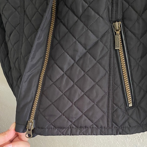 Barbour Women's Black Quilted Bomber Jacket size 8 - Picture 13 of 16
